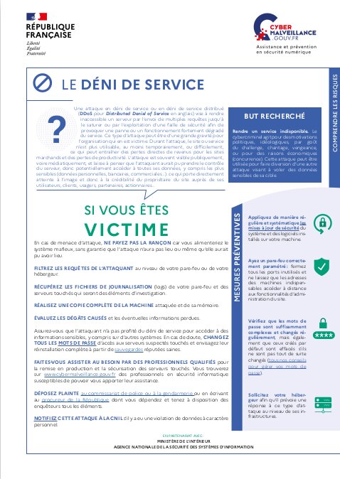 Le déni de service (DDoS)