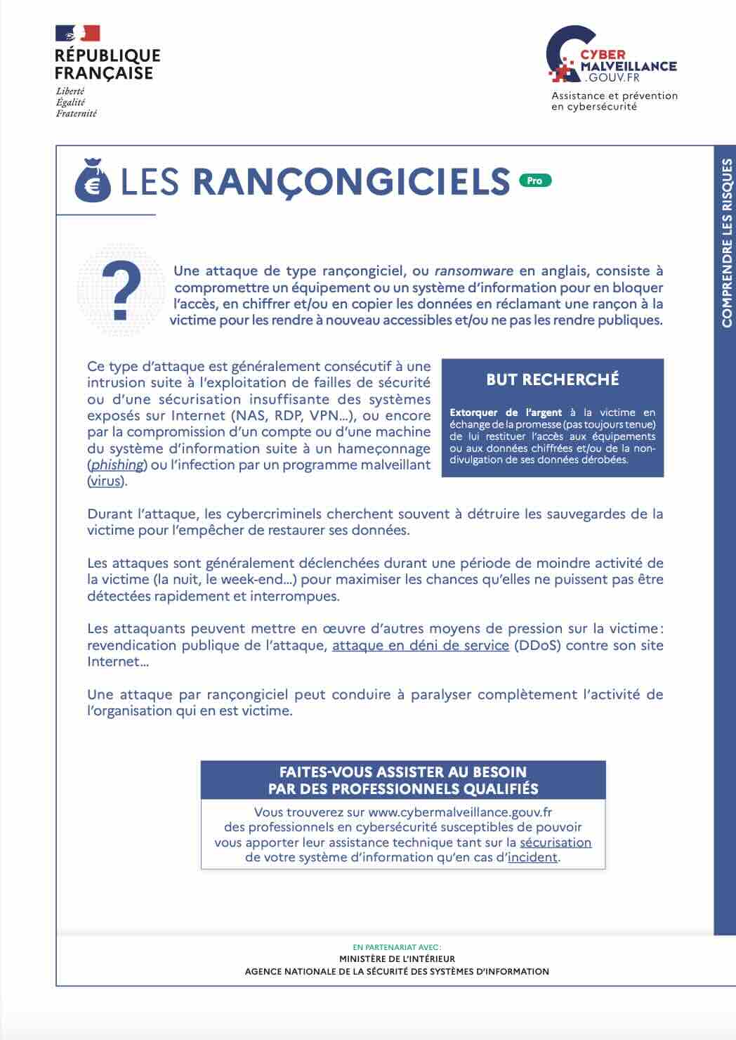 Les rançongiciels ou ransomwares