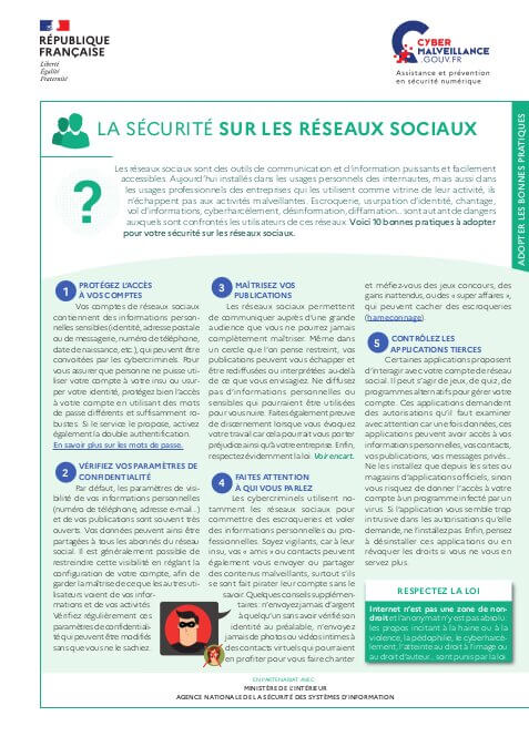 La sécurité sur les réseaux sociaux