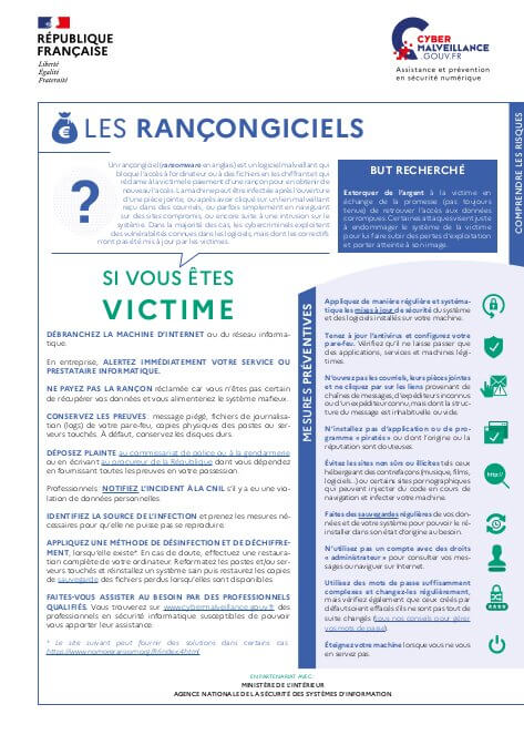 Les rançongiciels ou ransomwares