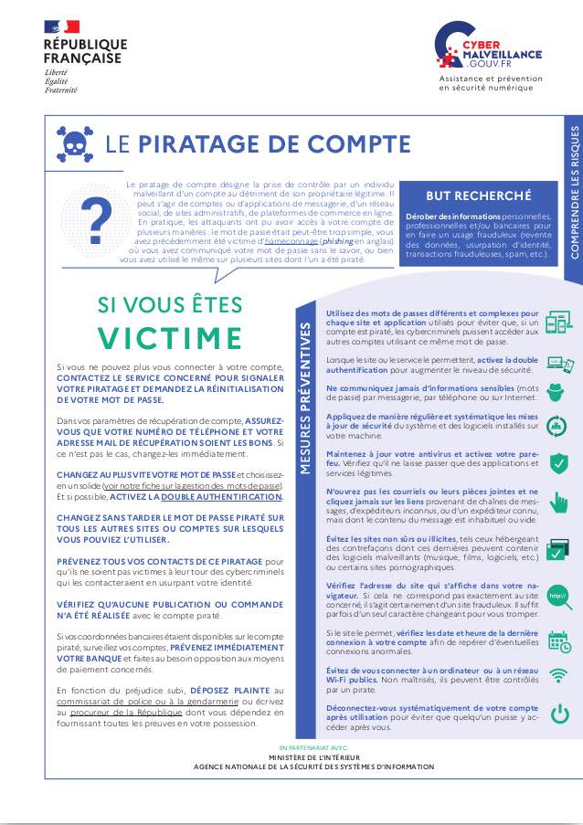 Piratage de compte