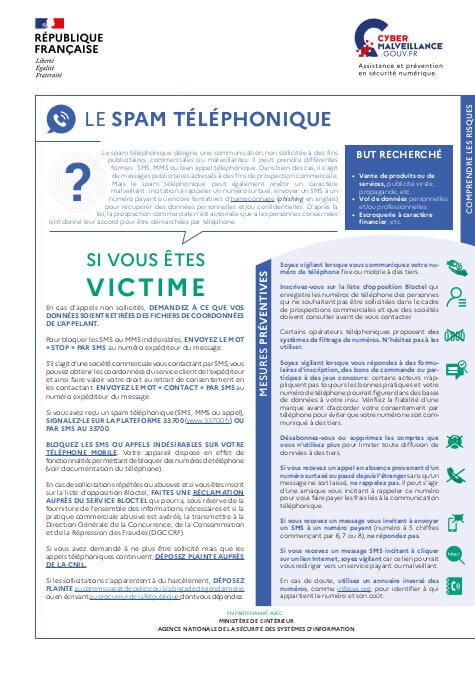 Le spam téléphonique