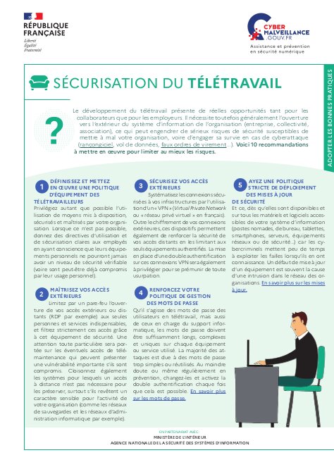 La sécurisation du télétravail