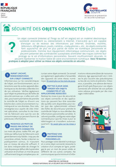 La sécurité des objets connectés (IoT)