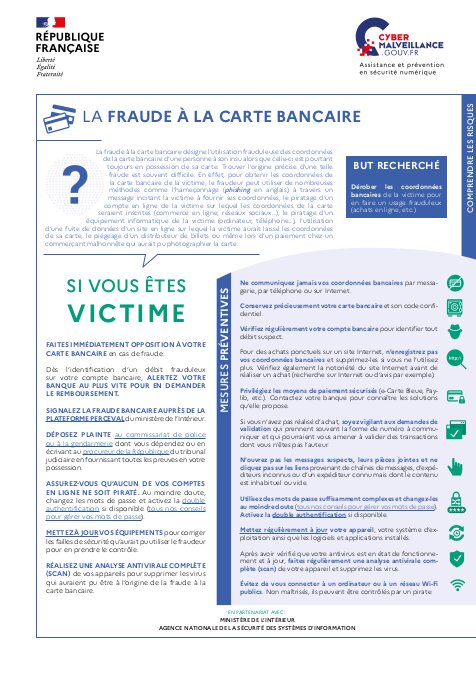 La fraude à la carte bancaire