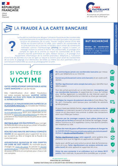 La fraude à la carte bancaire