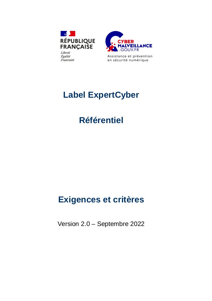 Référentiel du label détaillant les critères d’évaluation des candidatures – Version 2.0