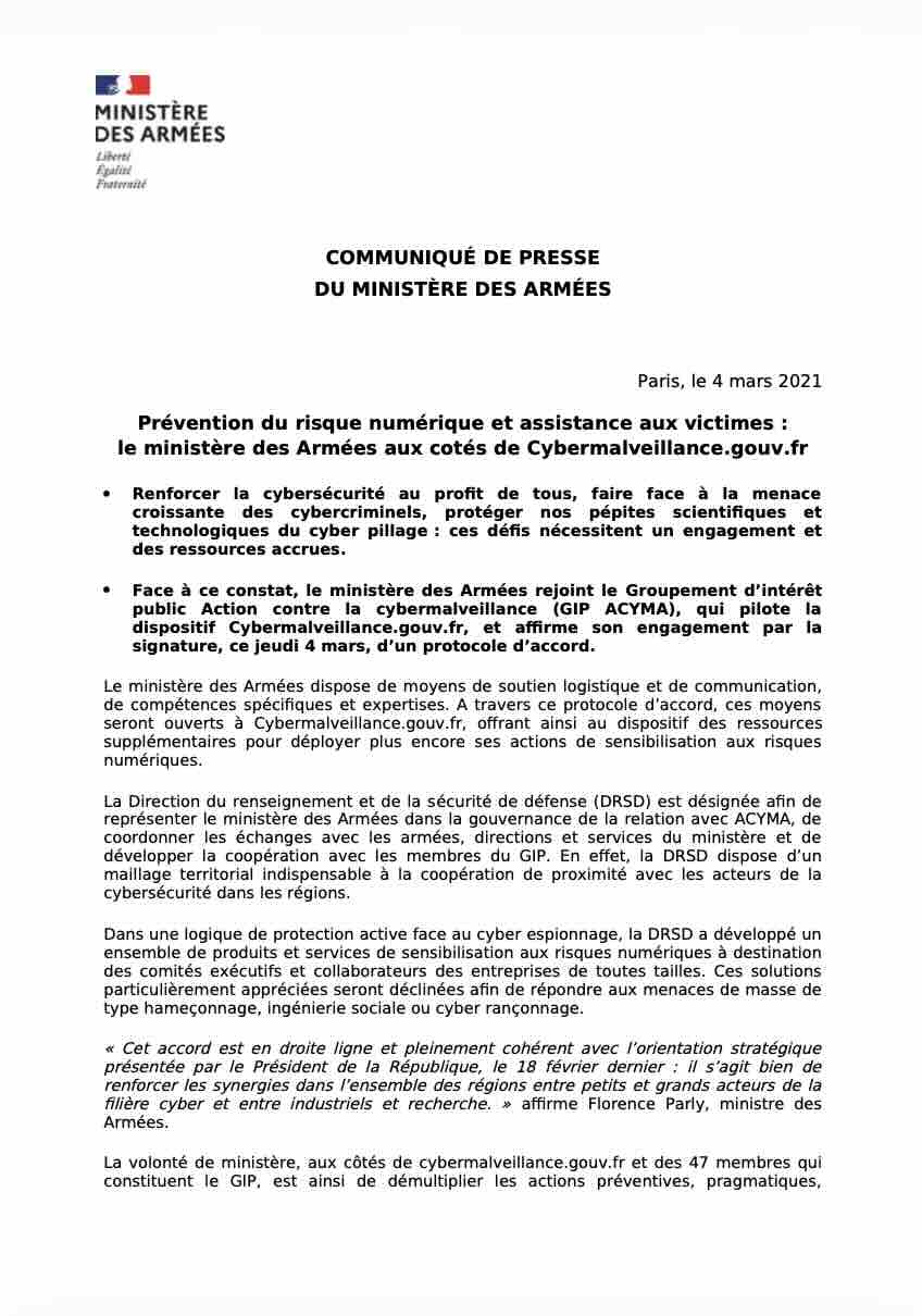 Communiqué 4/03/2026