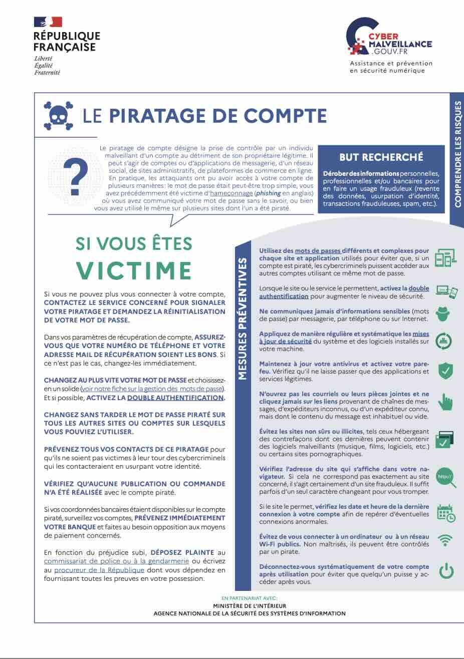 Le piratage de compte