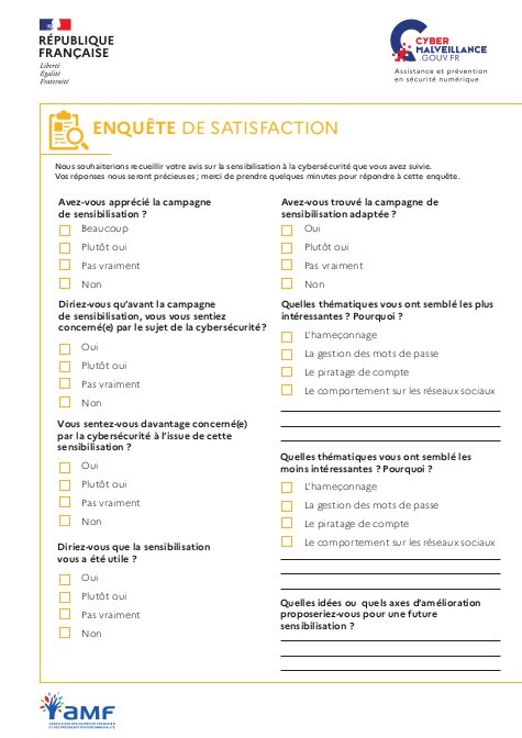 Enquête de satisfaction