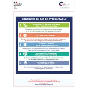 Cyberattaque : consignes pour les collaborateurs