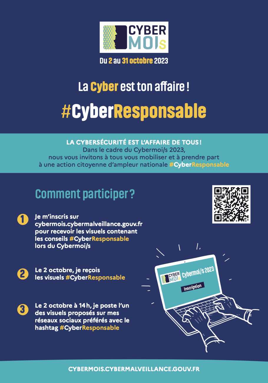 Flyer A5 de l'action #CyberResponsable