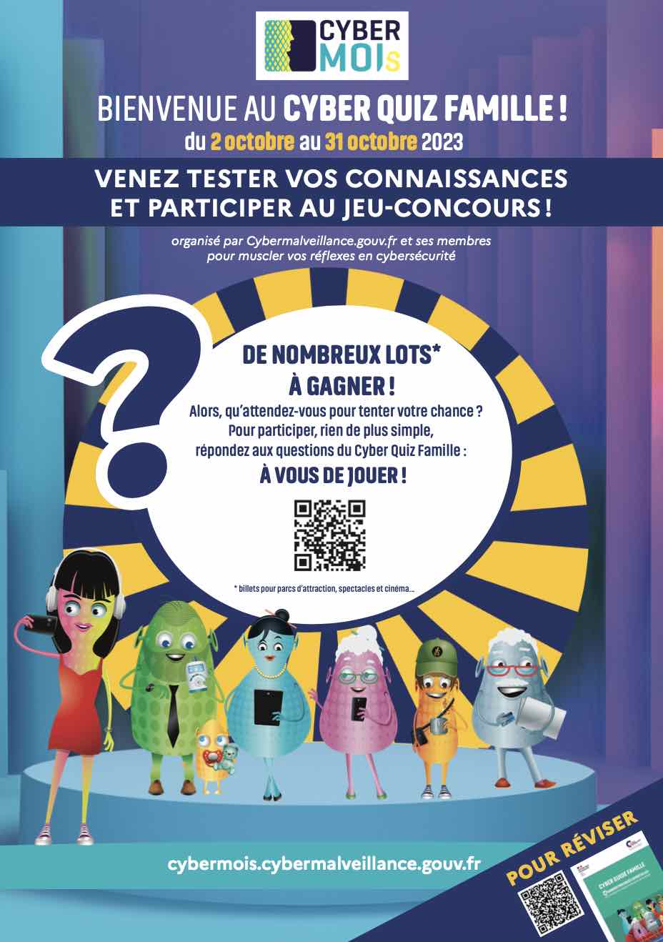 Affiche A4 du Cyber Quiz Famille