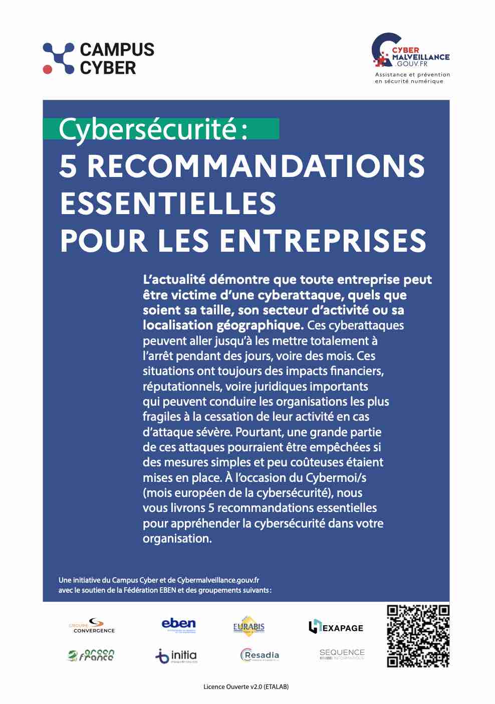 Cybersécurité : 5 recommandations essentielles pour les entreprises