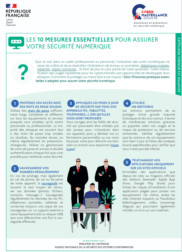 Les 10 mesures essentielles pour votre sécurité numérique
