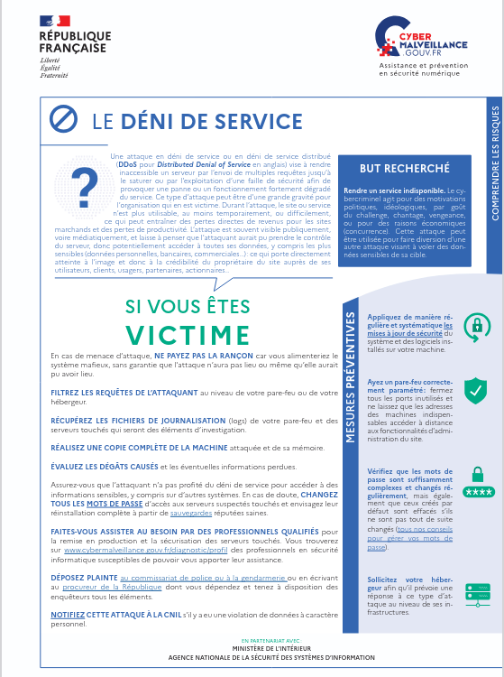 Le déni de service (DDoS)