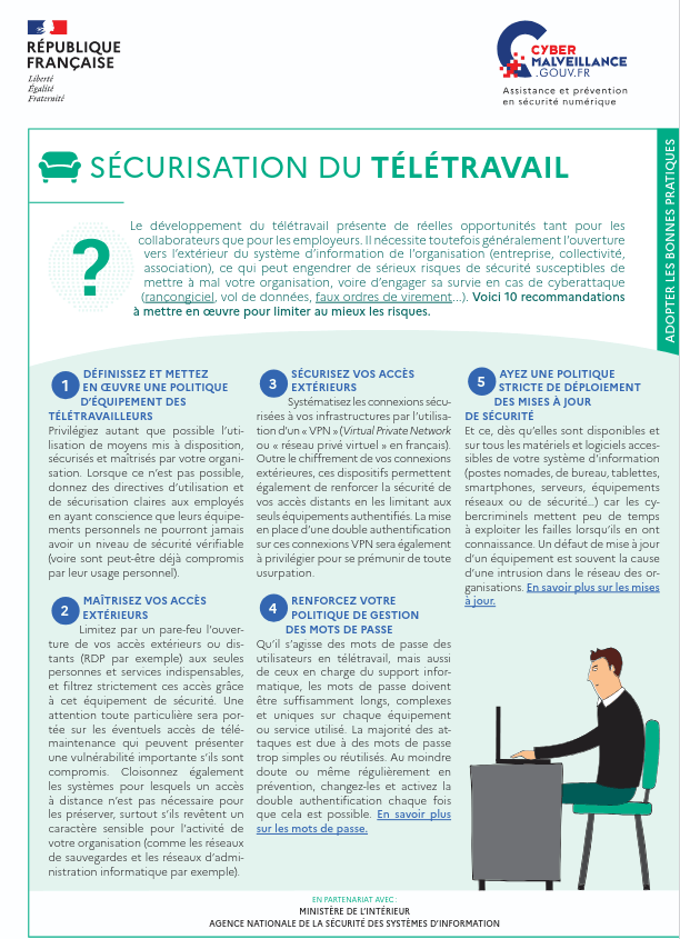 La sécurisation du télétravail