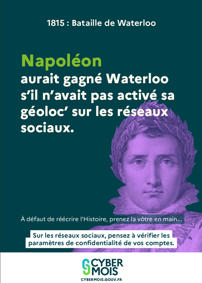 Affiche Napoléon de la campagne Cybermois 2025