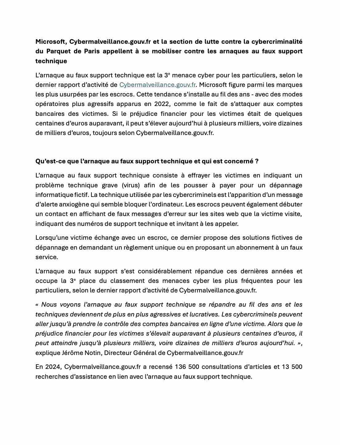 Communiqué de presse 10/07/2025
