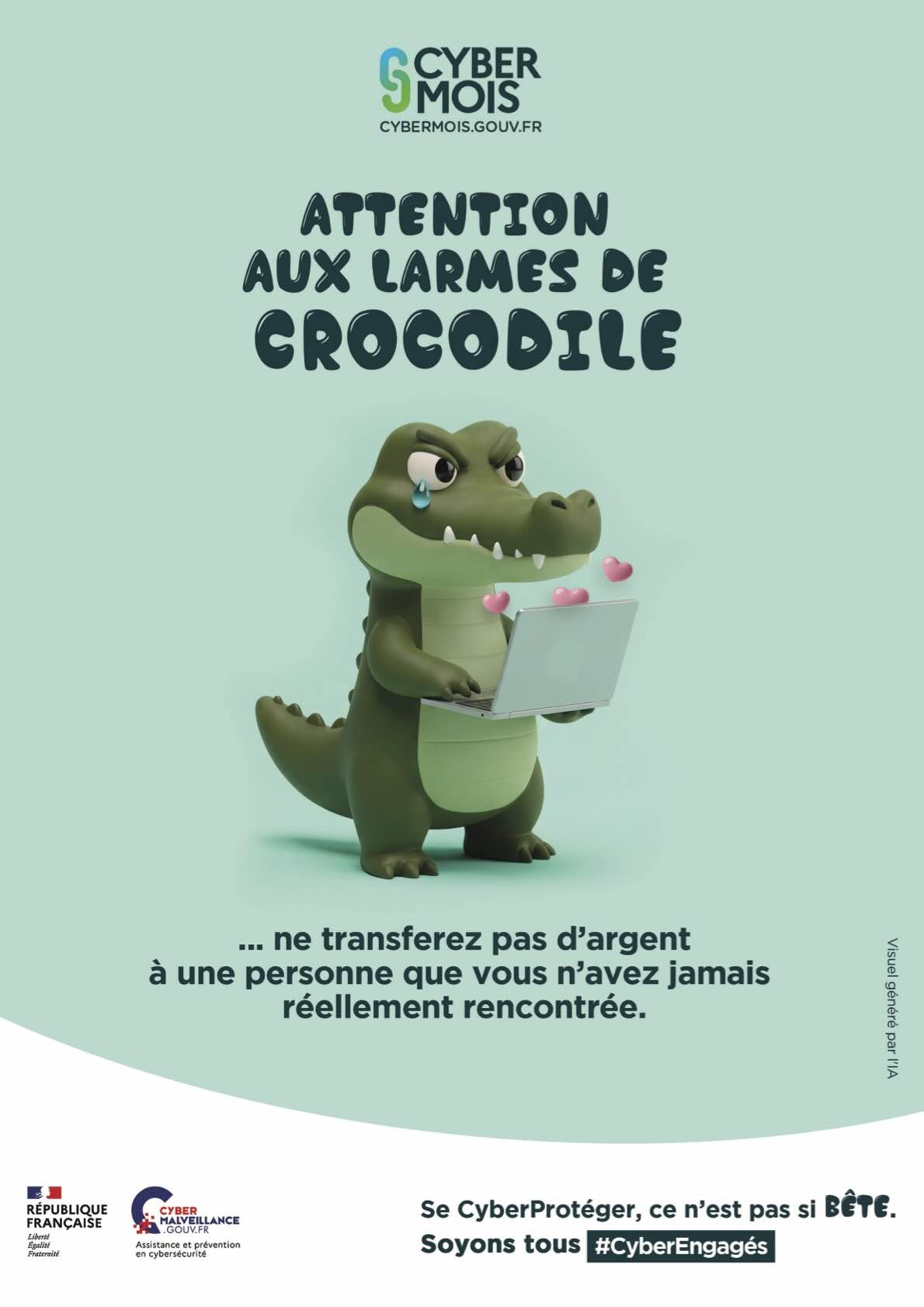Affiche crocodile