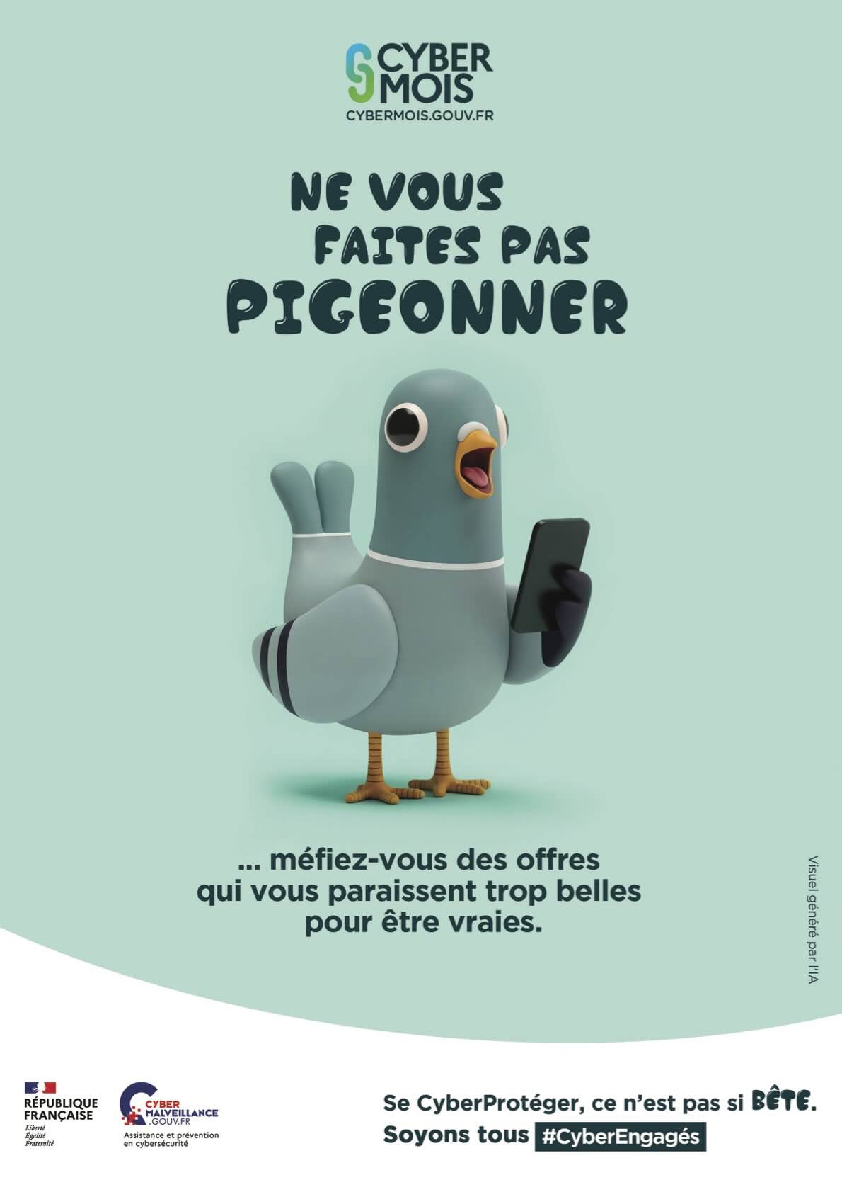 Affiche pigeon