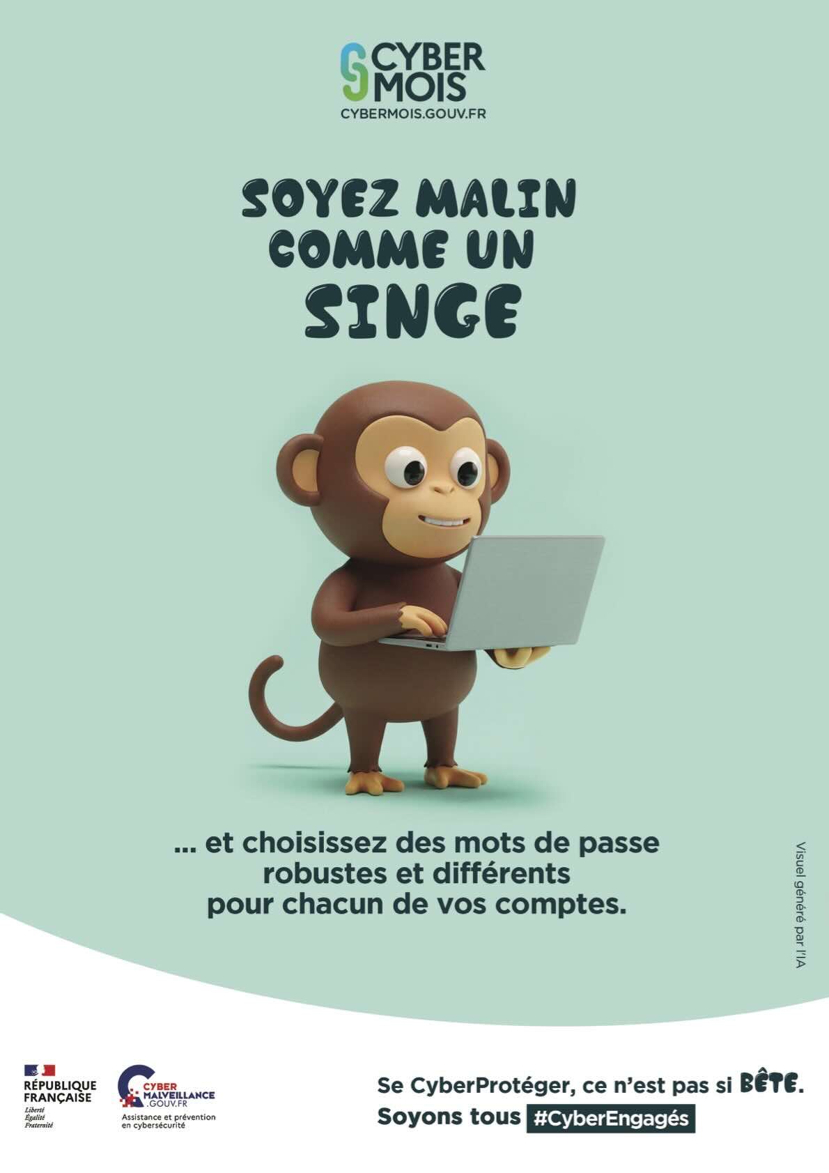 Affiche singe